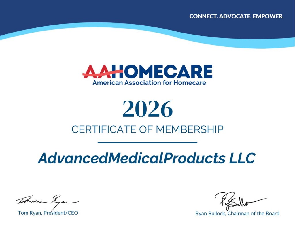 2026 AAHomecare Certificate of Membership for Advanced Medical Products LLC